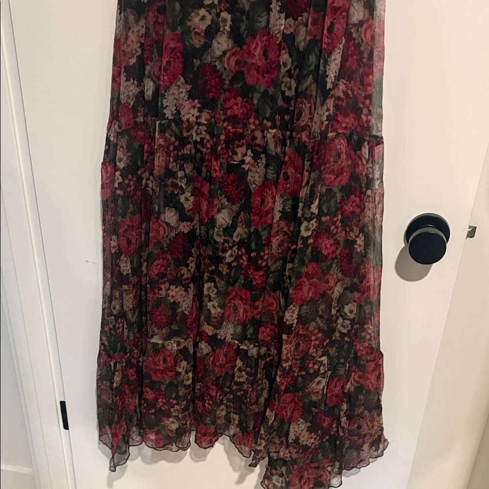Johnny Was - Jade Floral Maxi Dress - Red and Black - Picture 7 of 8